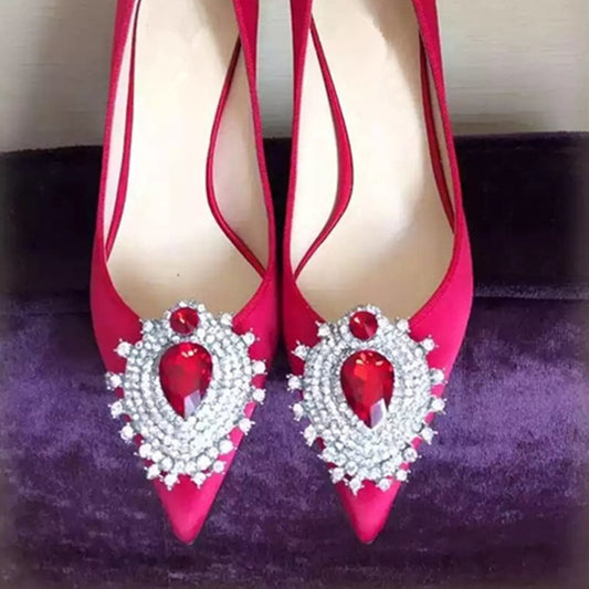 Rhinestone Pointed Toe High Heels for women