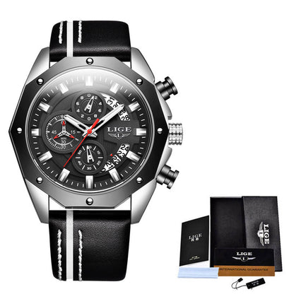 Lige Waterproof Chronograph Wristwatch - Outfit Emporium