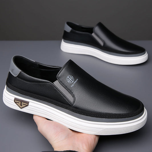 Lazy Slip On Men's Casual Leather Shoes - Outfit Emporium